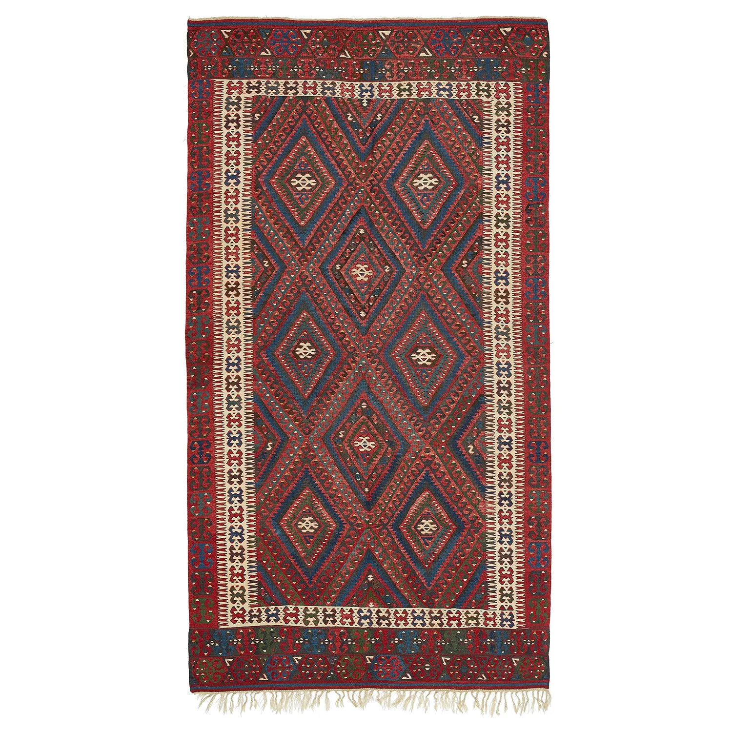 Purple Vintage Anatolian Wool Kilim Rug - 5'5" x 10'1"