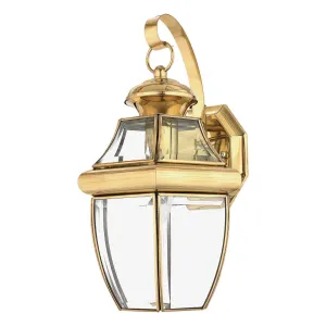Quoizel Newbury Polished Brass Medium Outdoor Wall Light