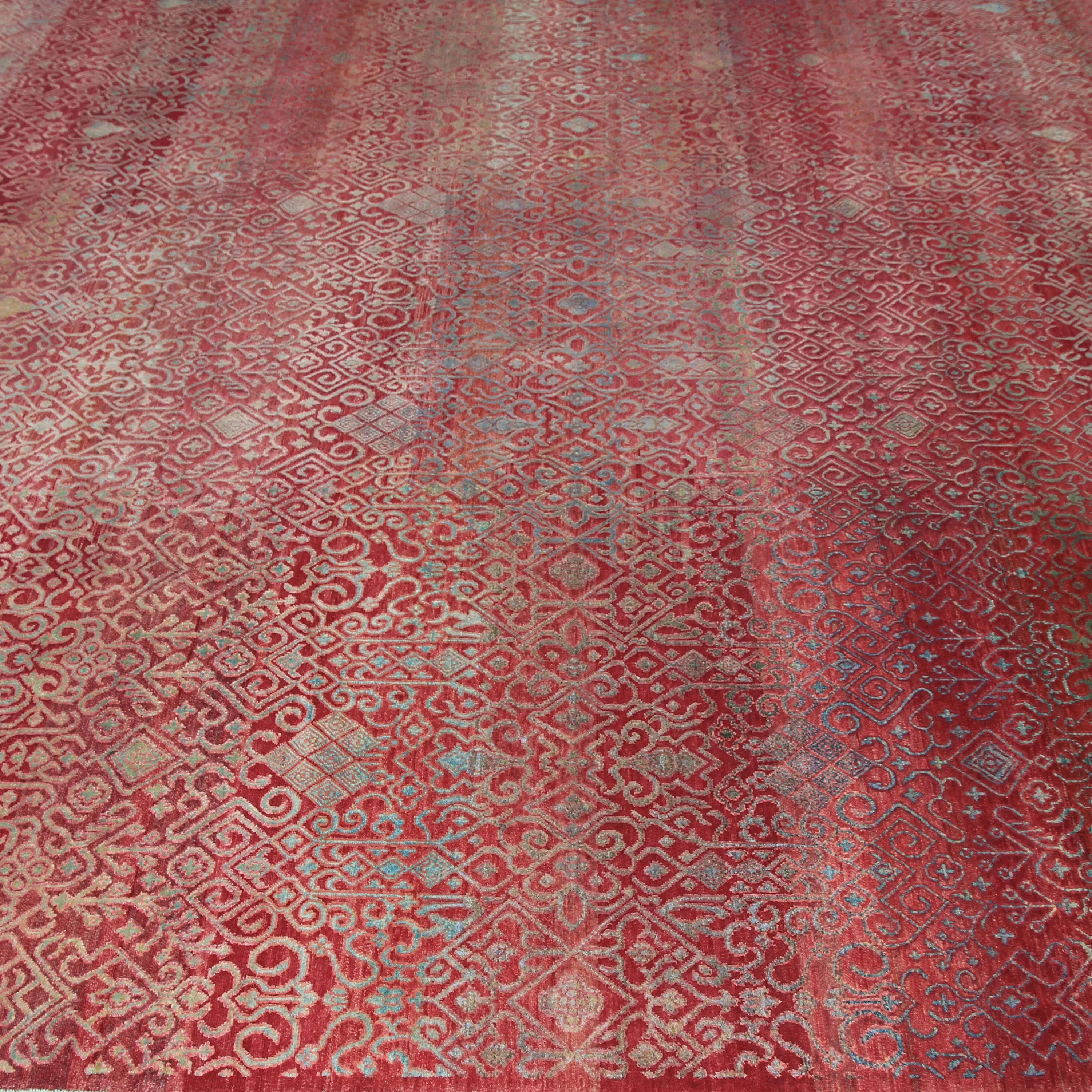 Red Alchemy Silk Wool Blend Rug - 9' x 13'