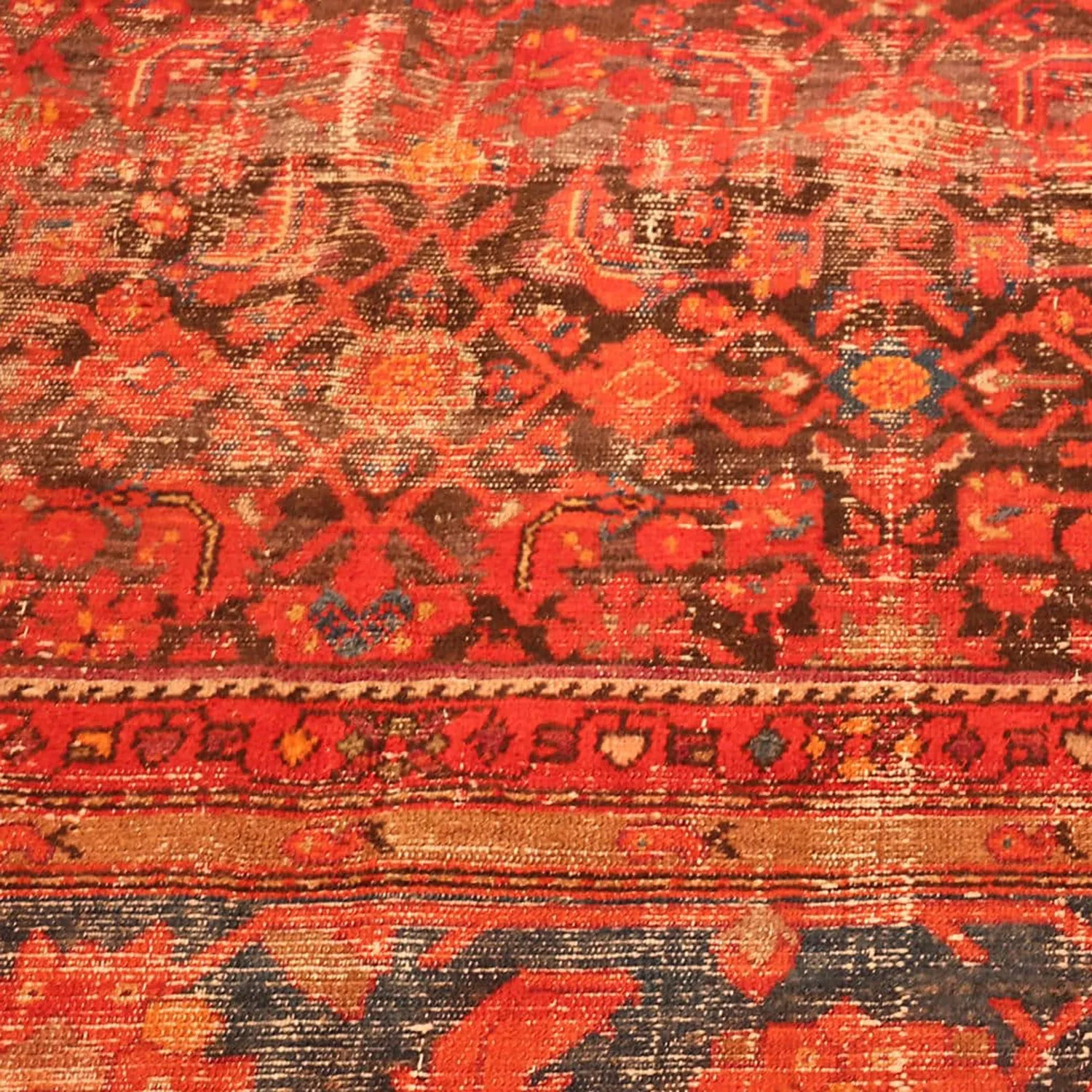 Red Antique Persian Malayer Rug - 12'8" x 19'9"
