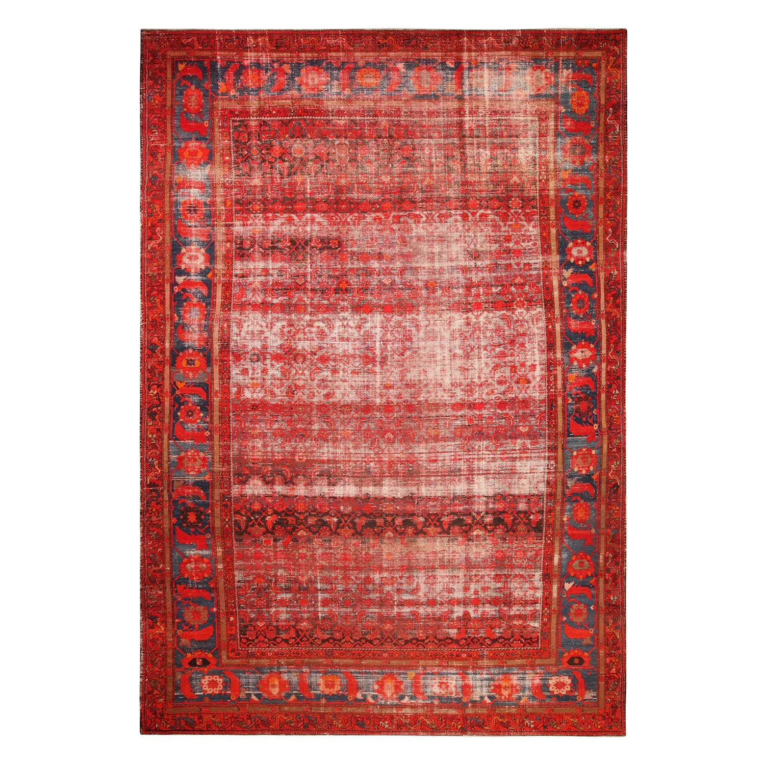 Red Antique Persian Malayer Rug - 12'8" x 19'9"