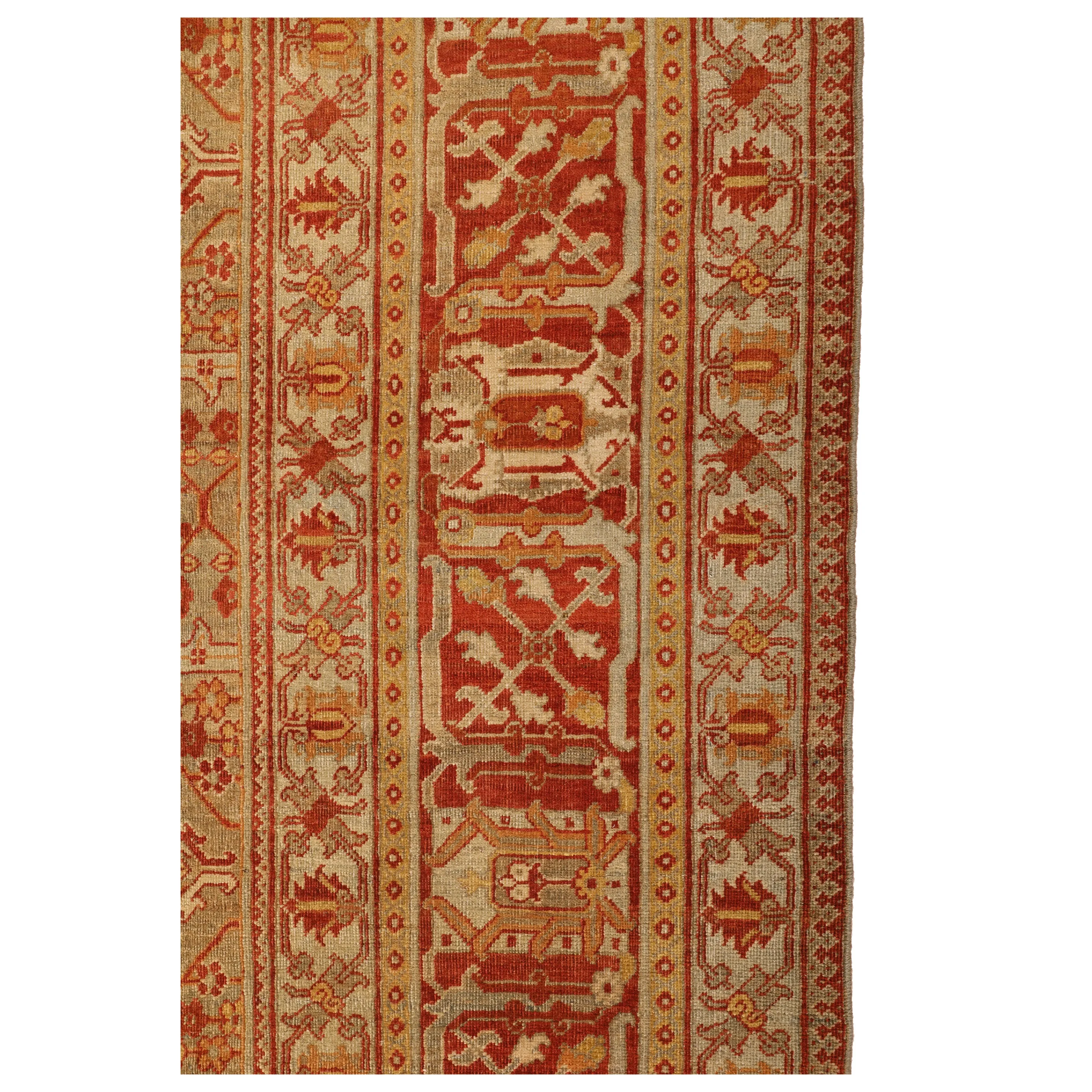 Red Antique Tabriz Rug - 10'6" x 13'2"