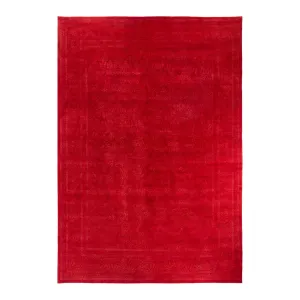 Red Overdyed Wool Rug - 10'2" x 14'2"