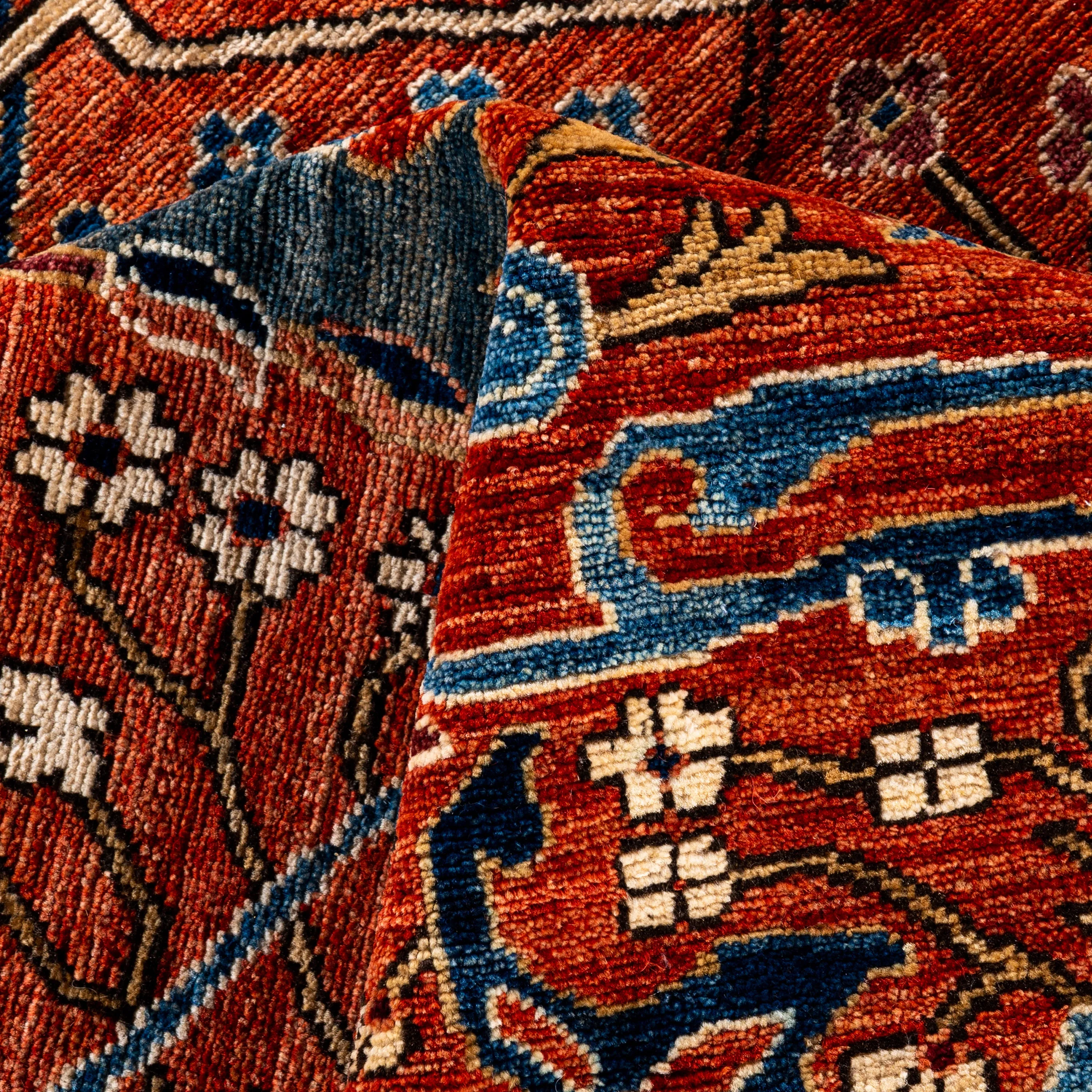 Red Traditional Serapi Wool Rug - 9' x 12'