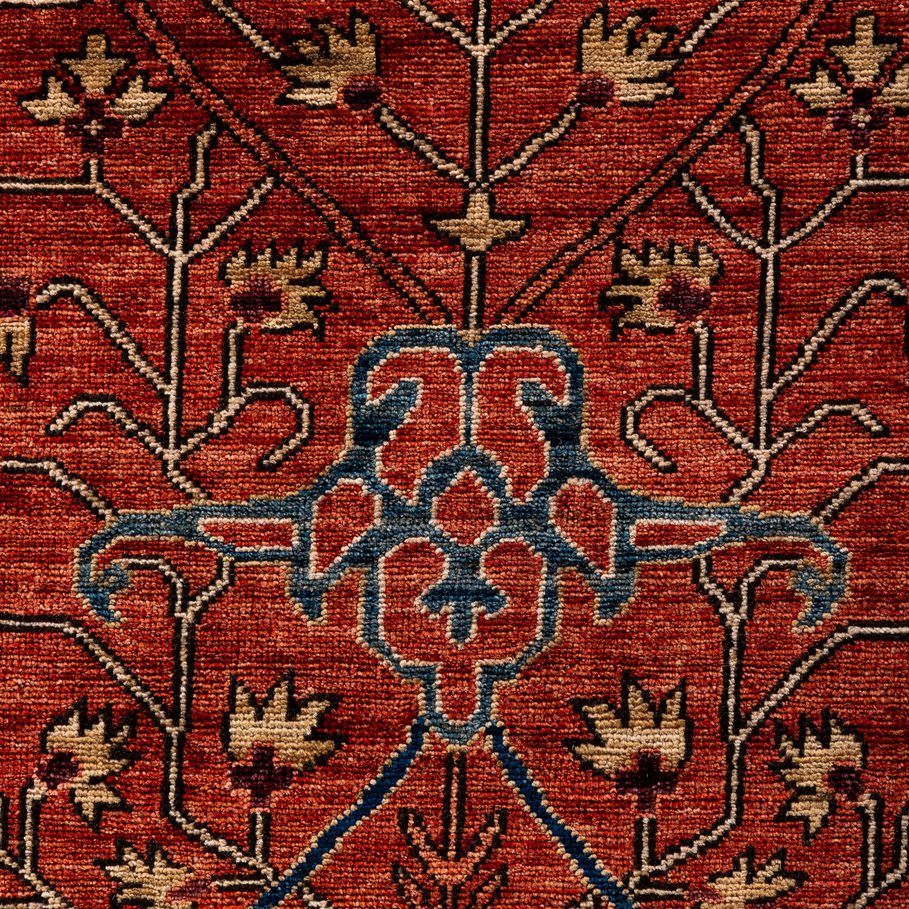 Red Traditional Serapi Wool Rug - 9' x 12'