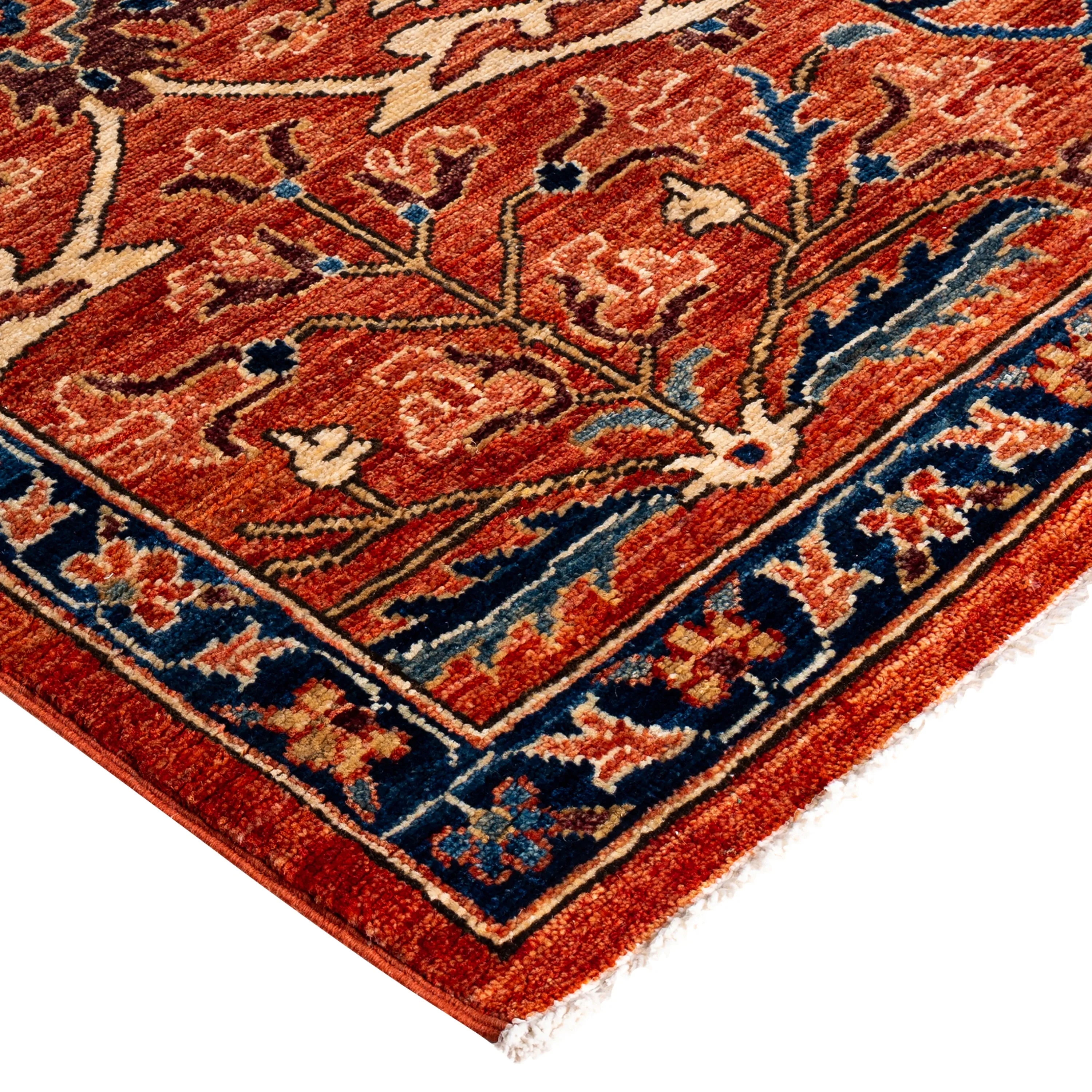 Red Traditional Serapi Wool Rug - 9' x 12'