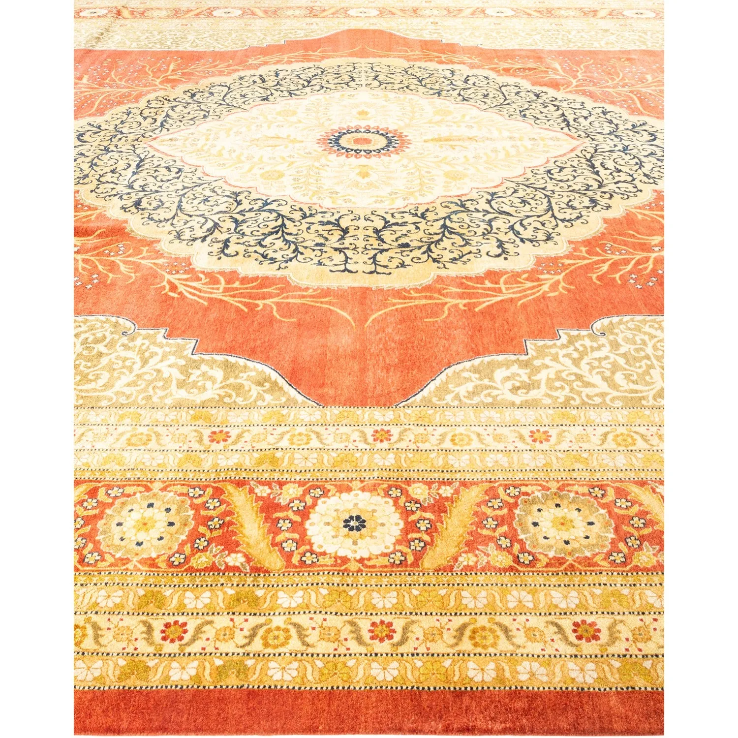 Red Traditional Wool Rug - 12'1" x 18'1"