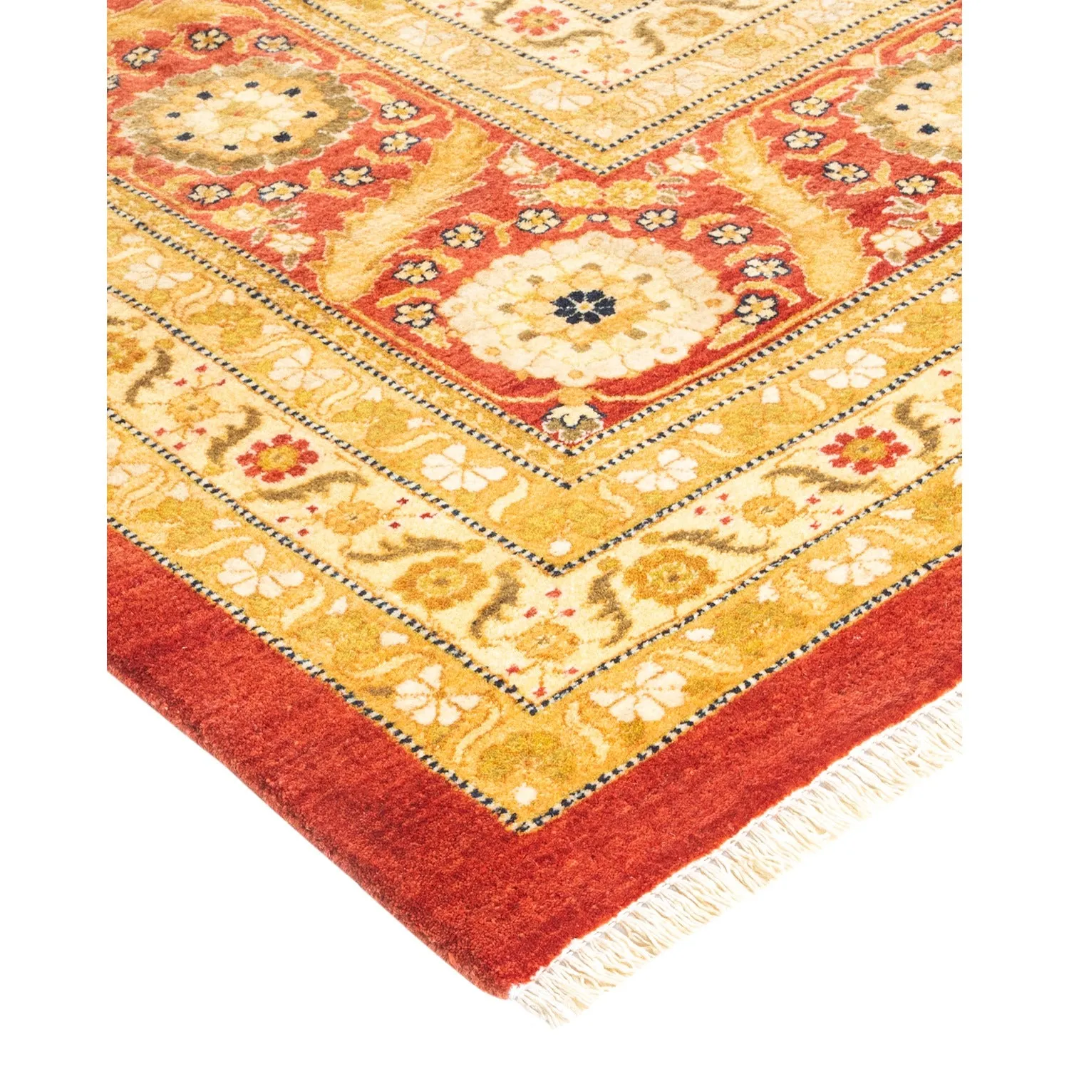 Red Traditional Wool Rug - 12'1" x 18'1"