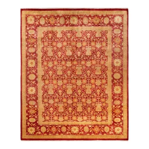 Red Traditional Wool Rug - 8'3" x 10'1"