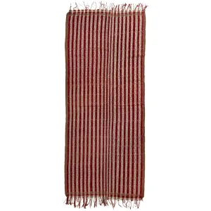 Red Traditional Wool Runner - 5'1" x 12'4"