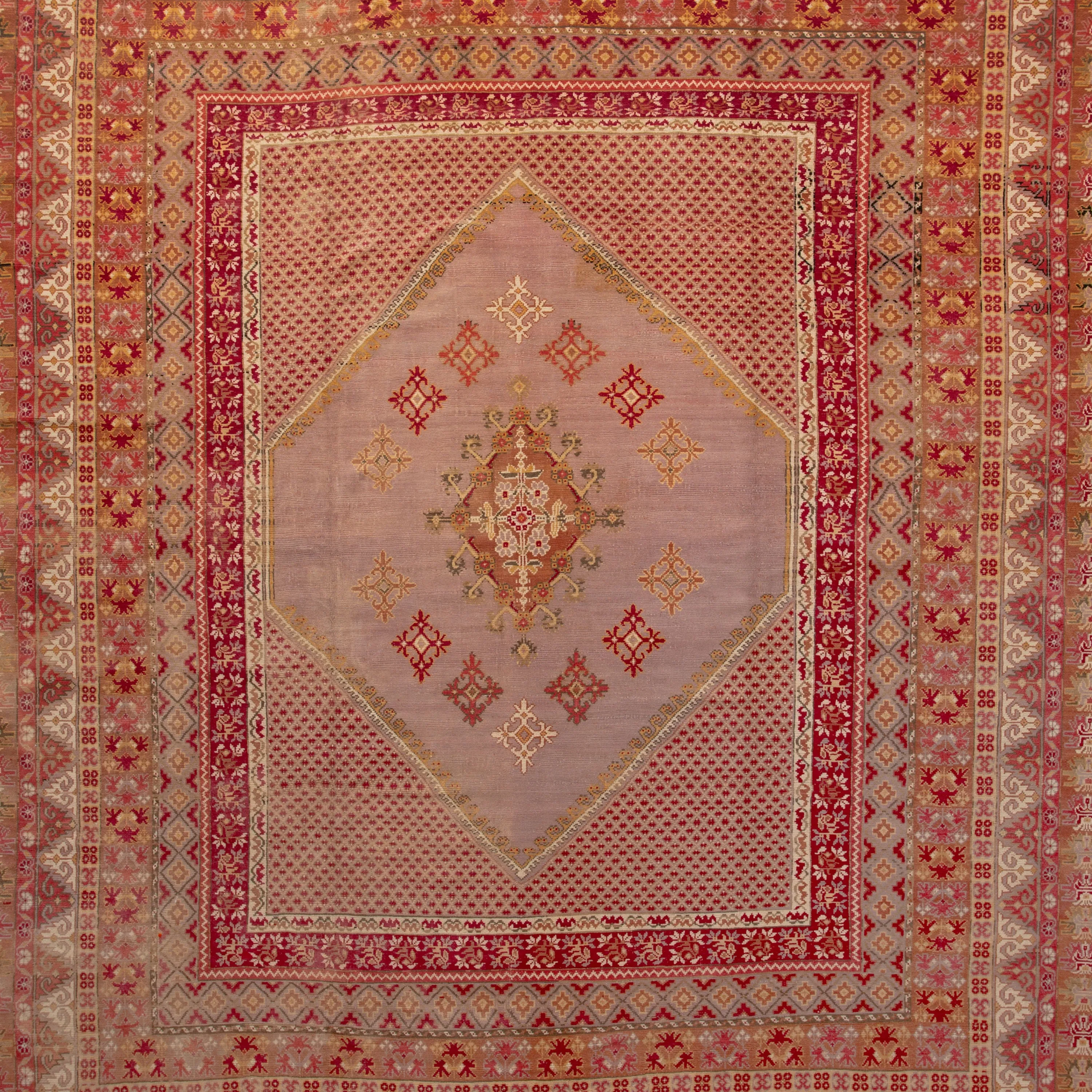 Red Vintage Traditional Anatolian Wool Rug - 12" x 13'8"