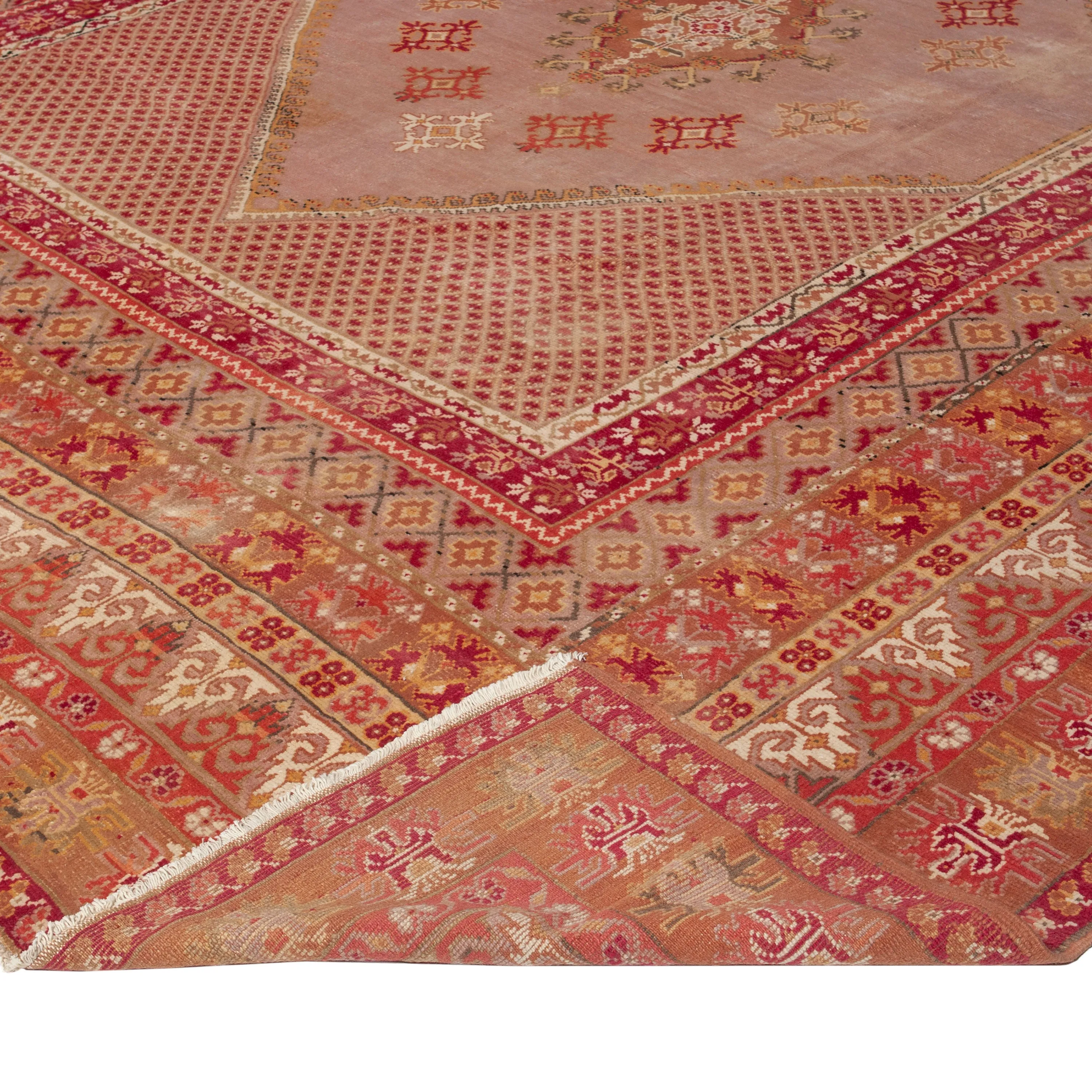 Red Vintage Traditional Anatolian Wool Rug - 12" x 13'8"