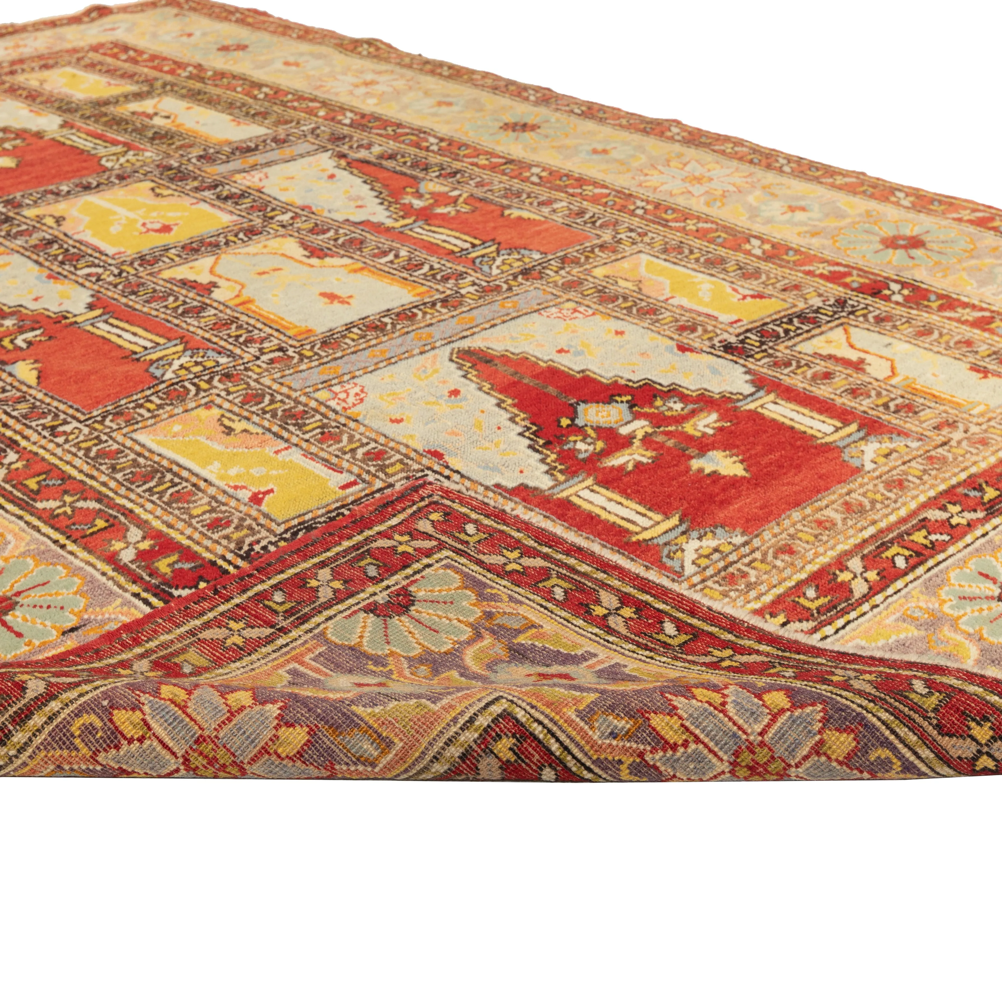Red Vintage Turkish Wool Rug - 4'4" x 6'3"