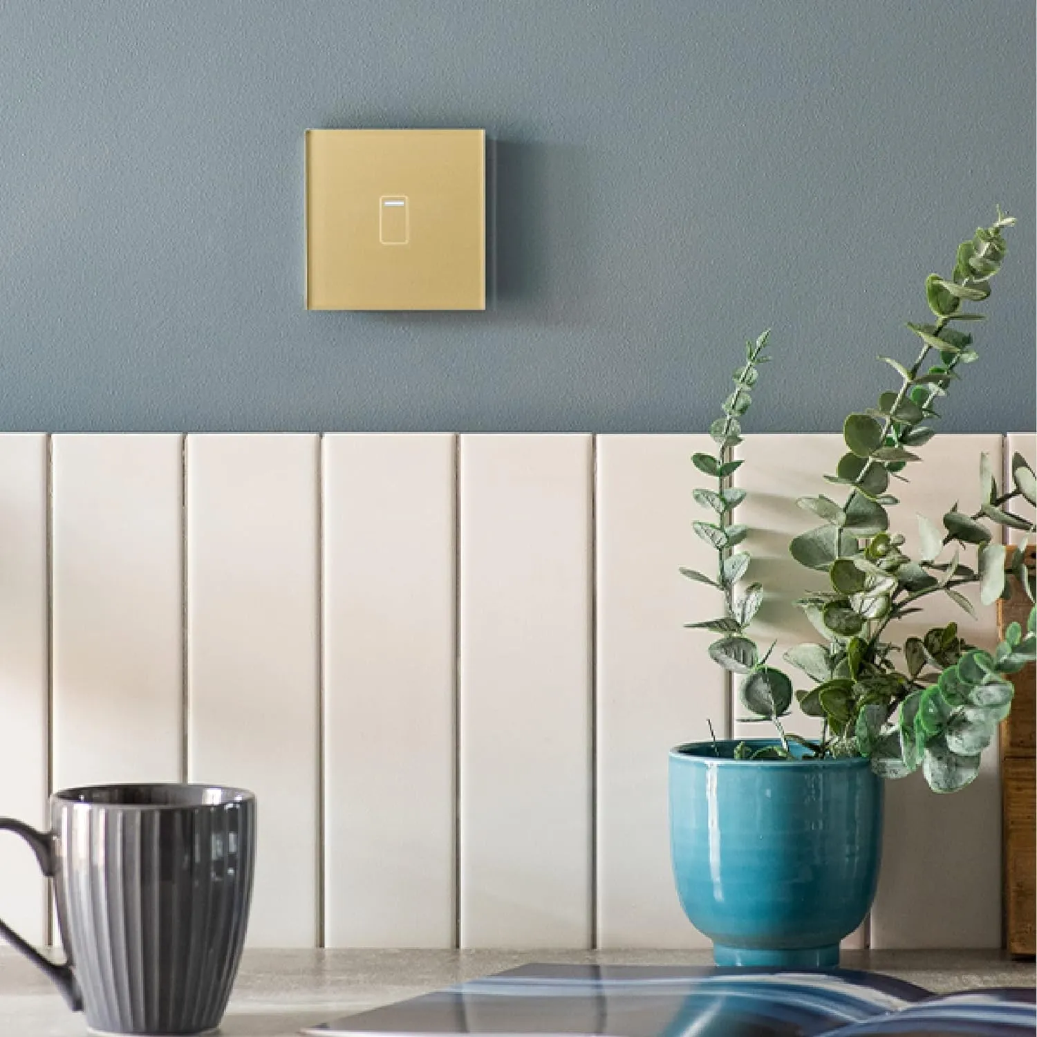 Retrotouch Crystal  Touch Switch 240v 1G 2W Brass