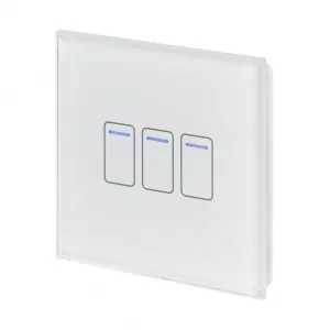 Retrotouch Crystal Touch Switch 240v 3G 1W White