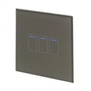 Retrotouch Crystal Touch Switch 240v 3G 2W Grey