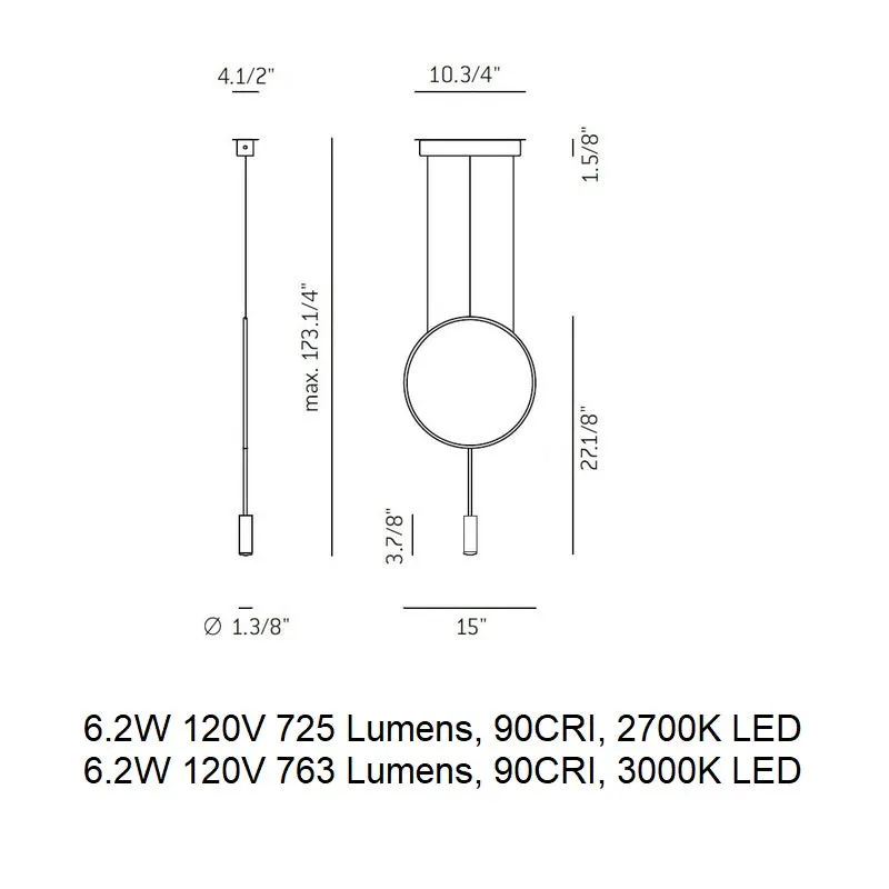 Revolta Pendant Light with Acoustic Panel