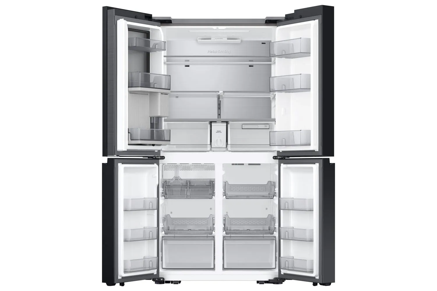 Samsung BESPOKE Stainless Steel 36" 4-Door Flex Refrigerator with Beverage Center (29 cu.ft.) -RF29DB9600QLAA