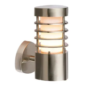 Saxby Bliss Brushed Steel Outdoor Wall Light