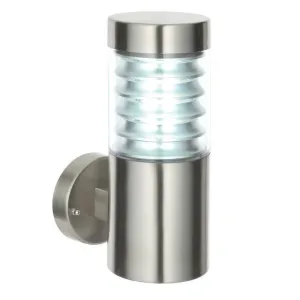 Saxby Endon Equinox Brushed Steel Outdoor Wall Light