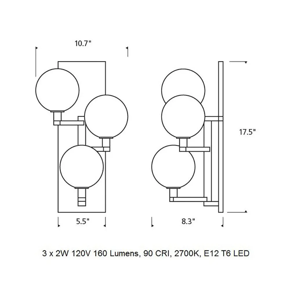 Sean Lavin Gambit Triple Wall Light
