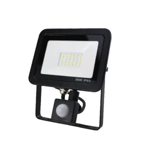 SND Electrical 20w Floodlight 3000k Black (PIR)