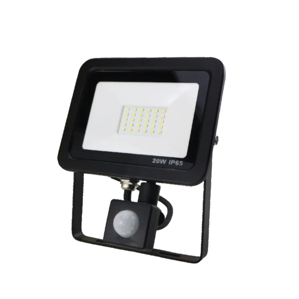 SND Electrical 20w Floodlight 3000k Black (PIR)