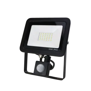 SND Electrical 30w Floodlight 6500k Black (PIR)