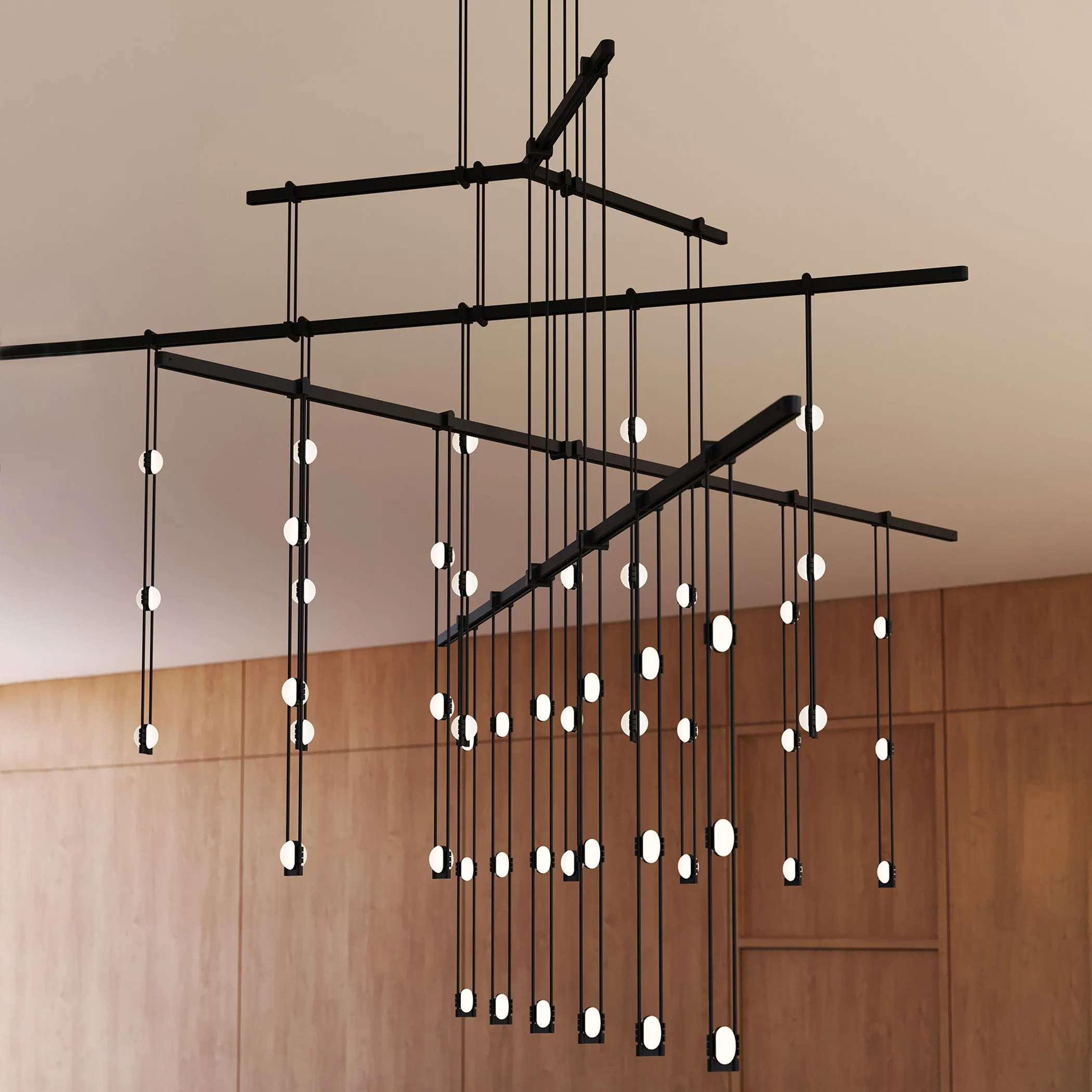 Suspenders Tri-Bar 4-Tier Multi Light Pendant Light