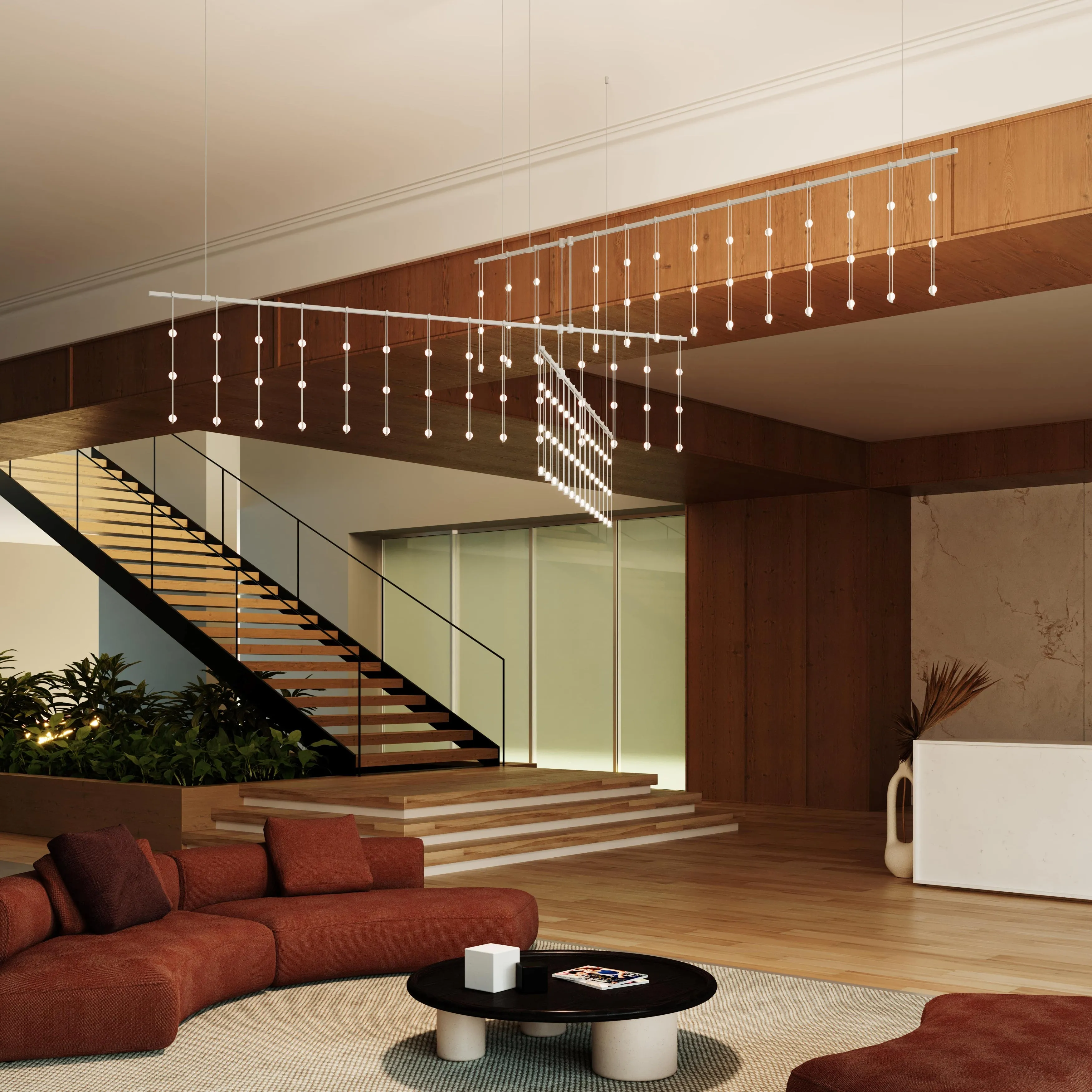 Suspenders Tri-Bar 4-Tier Multi Light Pendant Light