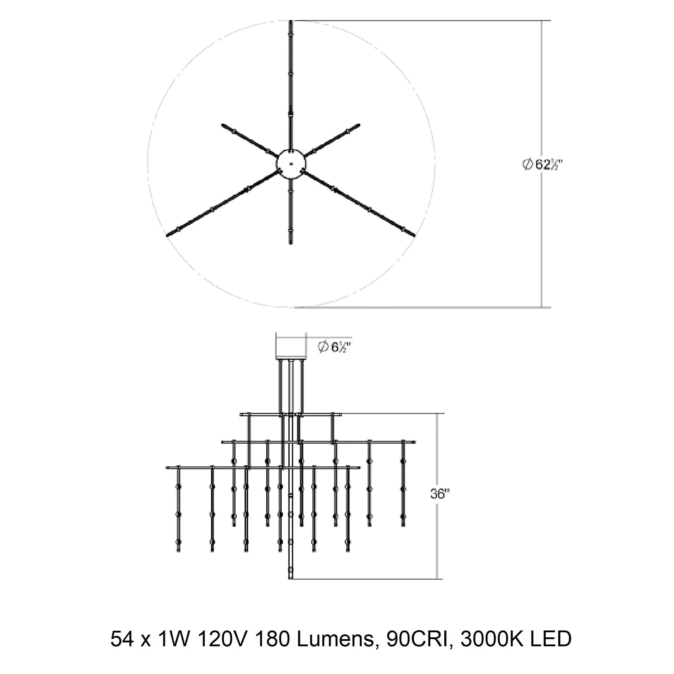 Suspenders Tri-Bar 4-Tier Multi Light Pendant Light