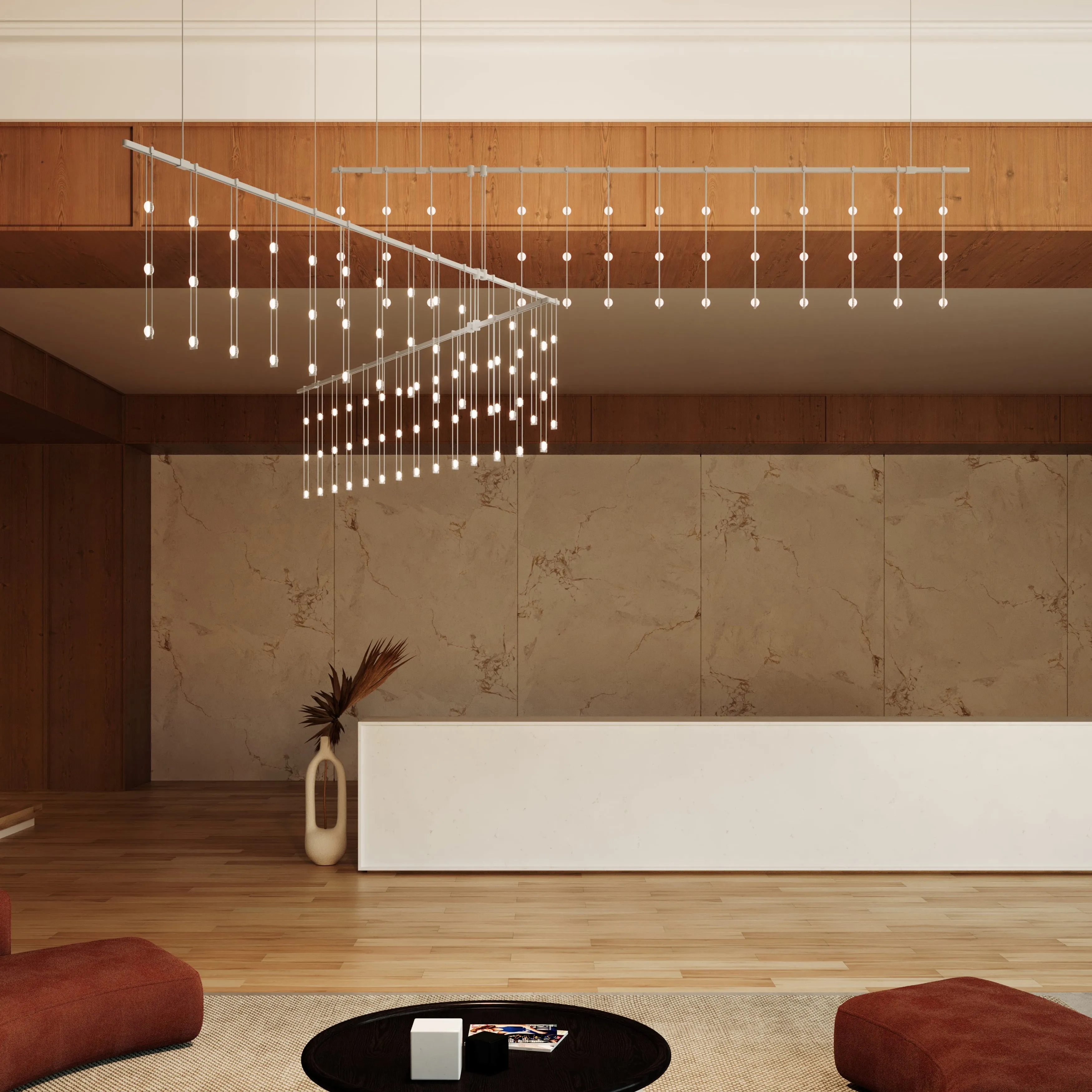 Suspenders Tri-Bar 4-Tier Multi Light Pendant Light