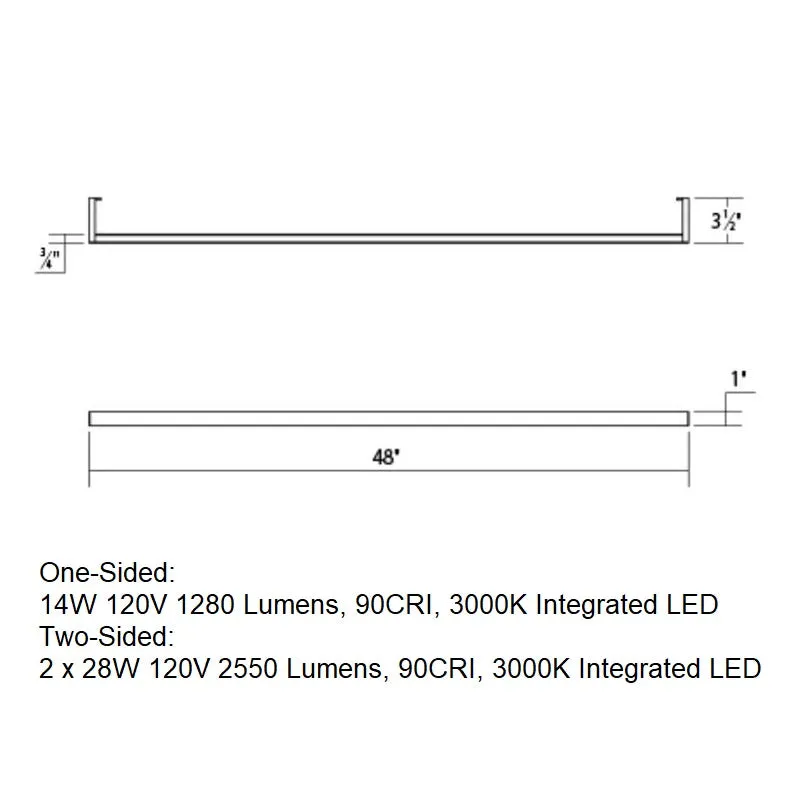 Thin-Line Sided LED Wall Bar