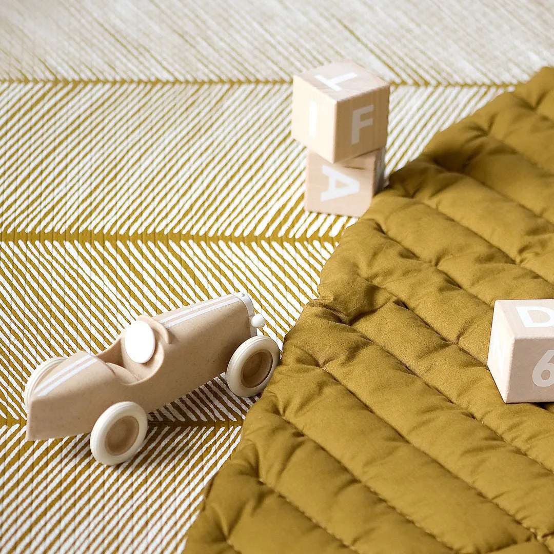 Toddlekind Organic Cotton Leaf Mat - Sand Castle - 128x96cm