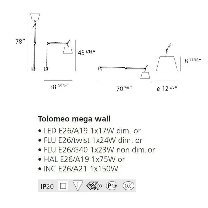 Tolomeo Mega Wall Lamp