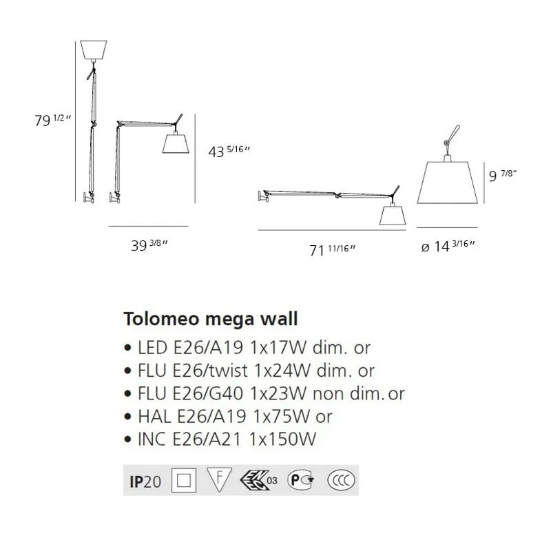 Tolomeo Mega Wall Lamp