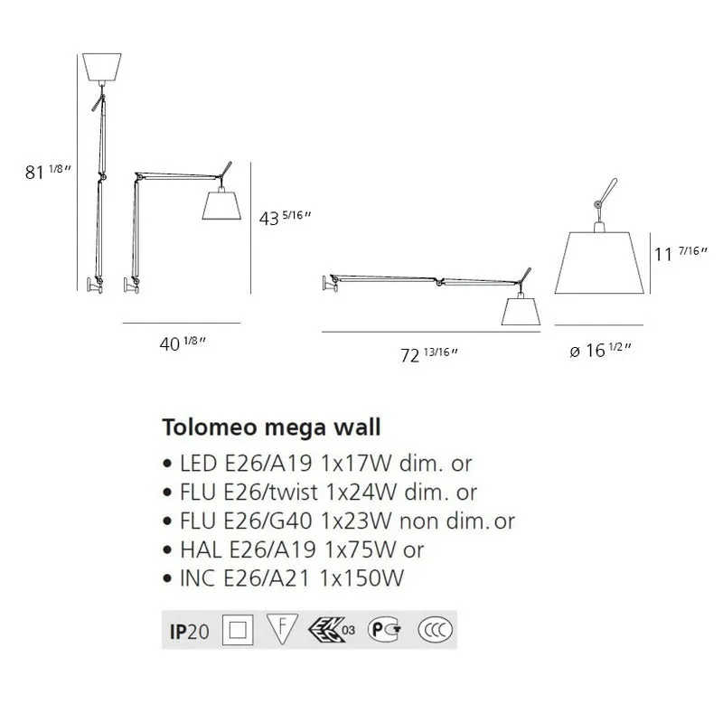 Tolomeo Mega Wall Lamp