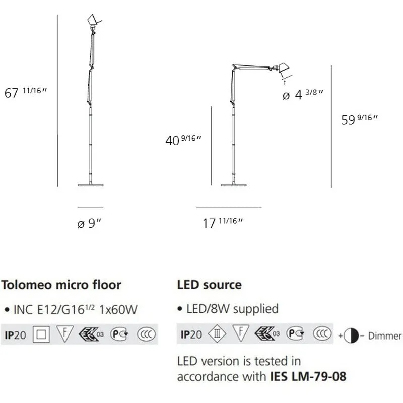 Tolomeo Micro Floor Lamp