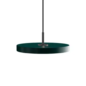 Umage Asteria Mini Led Pendant, Black Metal/Forest Green