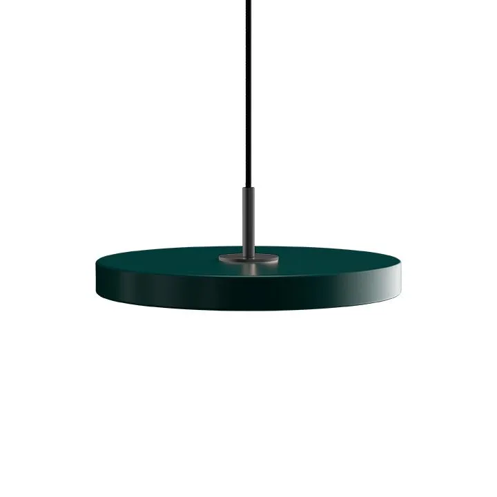 Umage Asteria Mini Led Pendant, Black Metal/Forest Green