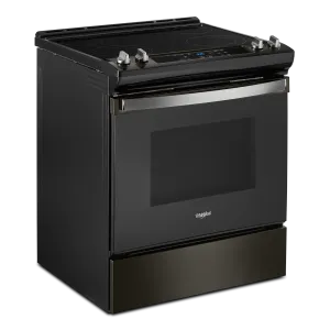 Whirlpool Black Stainless Electric Range with Frozen Bake Technology (4.8 Cu.Ft) - YWEE515S0LV