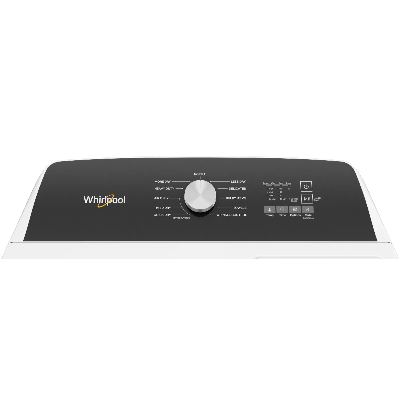 Whirlpool White Electric Dryer with Moisture Sensing (7.0 Cu.Ft) - YWED5010LW