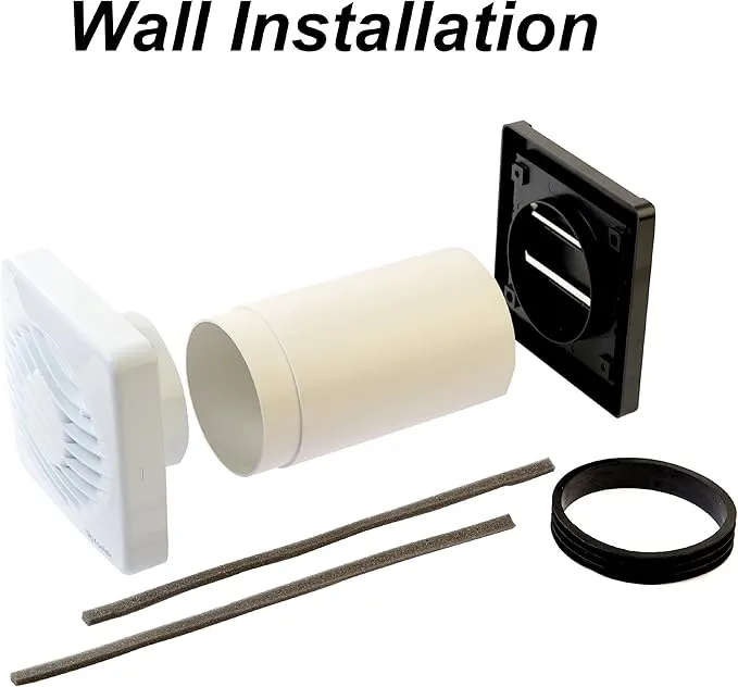 Xpelair LV100T Lo-Volt White Toilet / Bathroom Single Speed Low Voltage SELV Axial Fan With Timer & Universal Mounting Kit