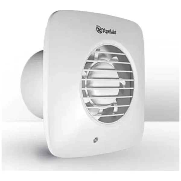 Xpelair Simply Silent DX100S White Square Dual Speed Axial Extractor Fan For Remote Switching