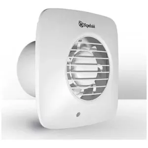 Xpelair Simply Silent DX100S White Square Dual Speed Axial Extractor Fan For Remote Switching