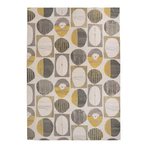 Yellow & Grey Contemporary Tibetan Wool Silk Blend Rug - 13' x 18'