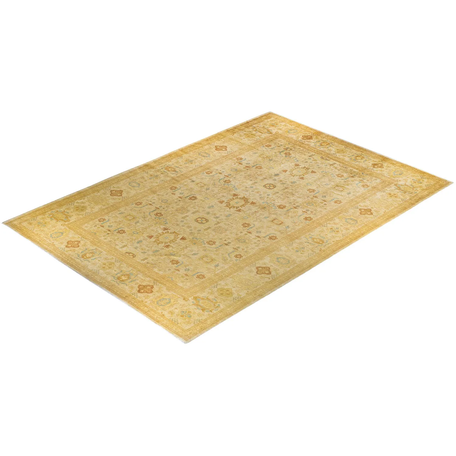 Yellow Traditional Wool Rug - 12' x 18'