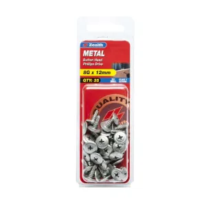 Zenith SDS Screw Button C3 8-18G x 12mm (35pk)
